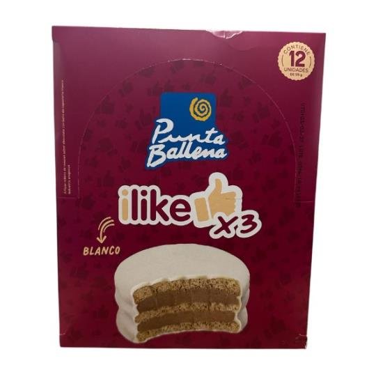 Golosinas online | Envíos rápidos alfajor ilike triple punta ballena x12 blanco