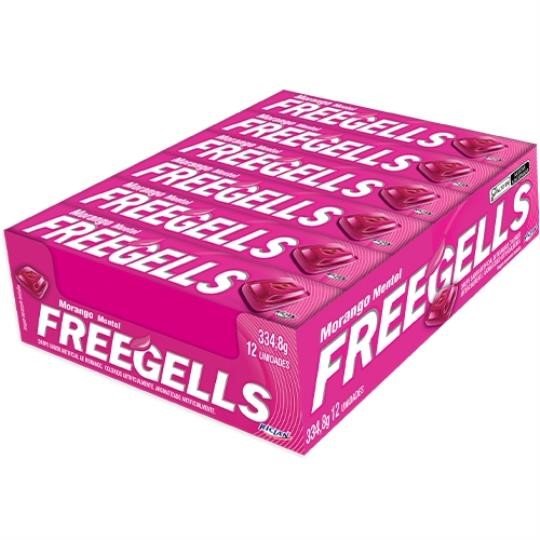 freegells x 12 morango mentol freegells x 12 morango mentol