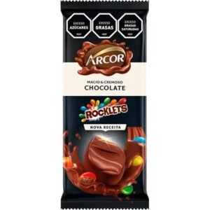 chocolate arcor con rocklets 80gr