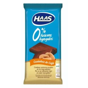 chocolate haas cero azucar 150gr con castaña