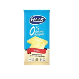 chocolate haas cero azucar 150gr blanco